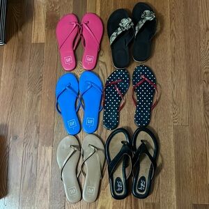 Flip flops 6 pairs